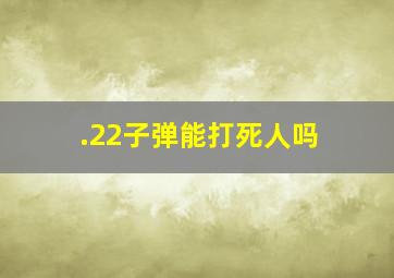 .22子弹能打死人吗