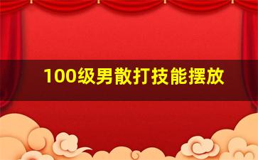 100级男散打技能摆放