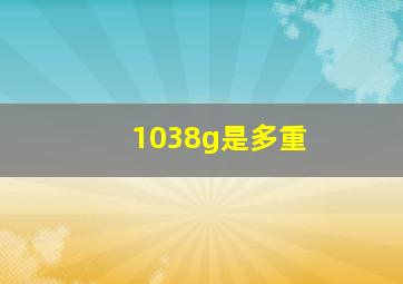 1038g是多重