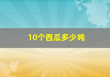 10个西瓜多少吨