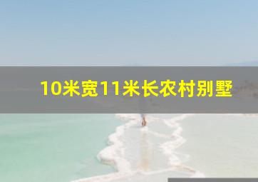 10米宽11米长农村别墅