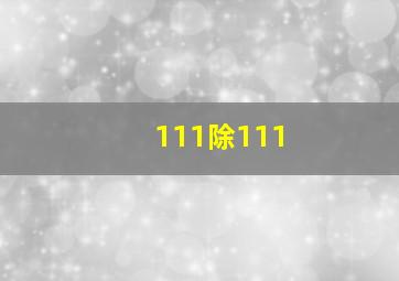 111除111