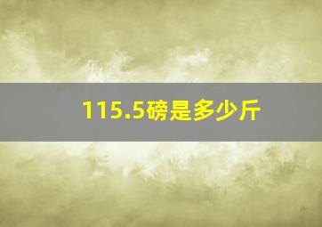 115.5磅是多少斤