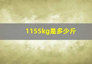 1155kg是多少斤