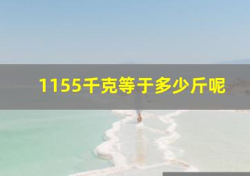 1155千克等于多少斤呢