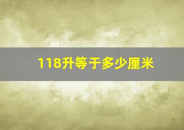 118升等于多少厘米