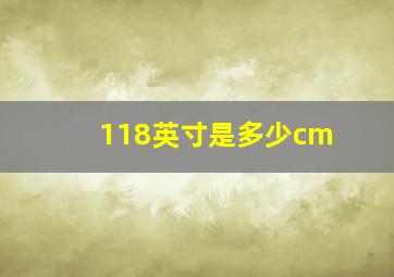 118英寸是多少cm