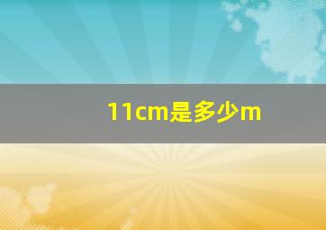 11cm是多少m