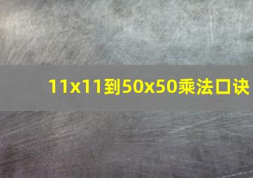 11x11到50x50乘法口诀