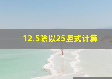 12.5除以25竖式计算