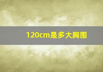 120cm是多大胸围