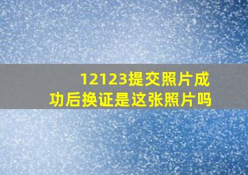 12123提交照片成功后换证是这张照片吗