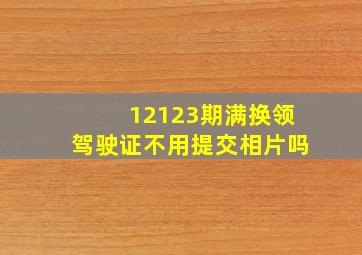 12123期满换领驾驶证不用提交相片吗