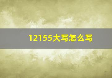 12155大写怎么写