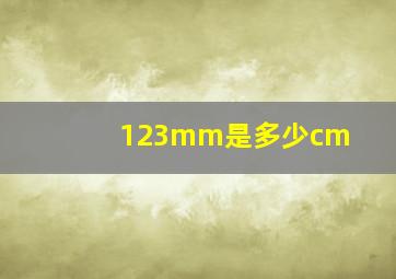 123mm是多少cm