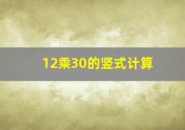 12乘30的竖式计算