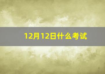 12月12日什么考试