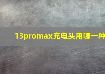 13promax充电头用哪一种