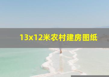 13x12米农村建房图纸