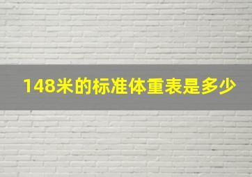 148米的标准体重表是多少