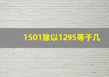 1501除以1295等于几