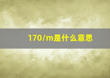 170/m是什么意思