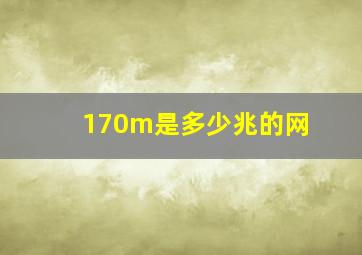 170m是多少兆的网