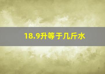 18.9升等于几斤水