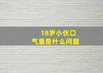 18岁小伙口气重是什么问题