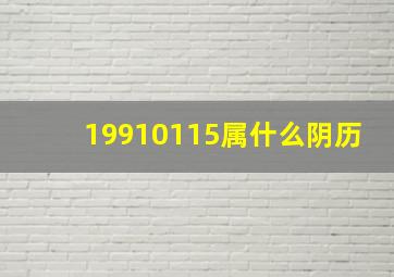 19910115属什么阴历