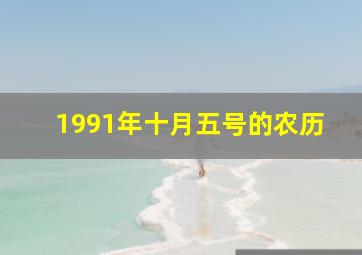 1991年十月五号的农历