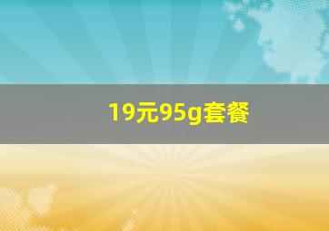 19元95g套餐