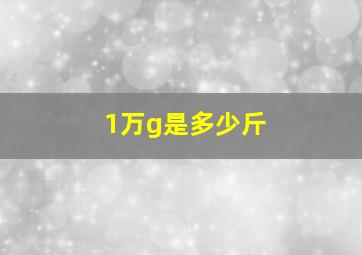 1万g是多少斤