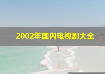 2002年国内电视剧大全