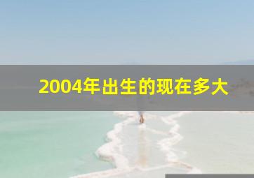 2004年出生的现在多大