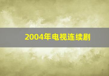 2004年电视连续剧