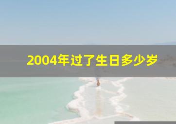 2004年过了生日多少岁