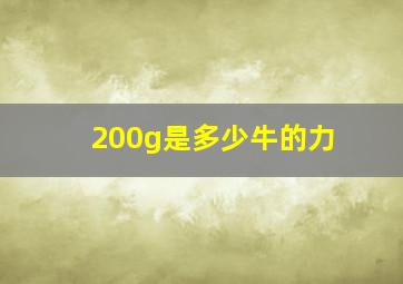 200g是多少牛的力