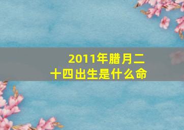 2011年腊月二十四出生是什么命