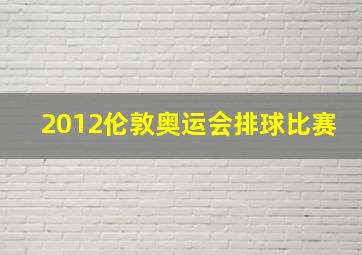 2012伦敦奥运会排球比赛