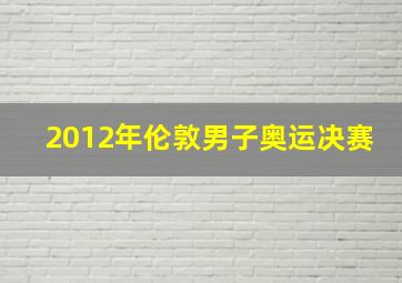 2012年伦敦男子奥运决赛