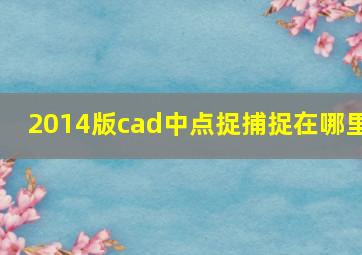 2014版cad中点捉捕捉在哪里