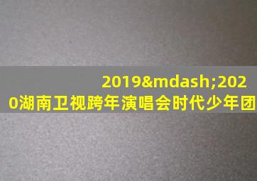 2019—2020湖南卫视跨年演唱会时代少年团