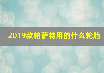 2019款帕萨特用的什么轮胎