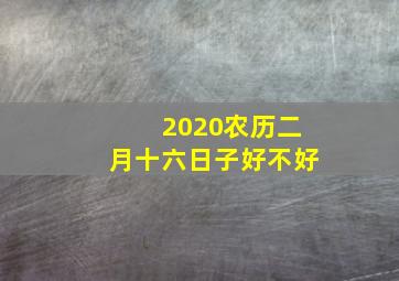 2020农历二月十六日子好不好