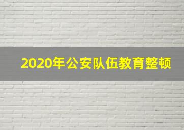 2020年公安队伍教育整顿