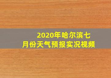 2020年哈尔滨七月份天气预报实况视频