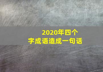 2020年四个字成语造成一句话