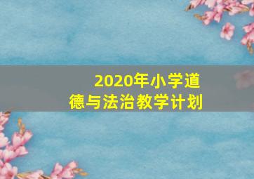 2020年小学道德与法治教学计划