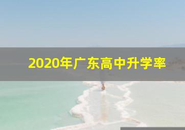 2020年广东高中升学率